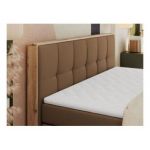 Łóżko kontynentalne ALBERO 1 KING 180x200 - H3 - brązowy, ekoskóra