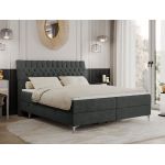 Łóżko kontynentalne MILEN 200x200 - Matana 05 - ciemny szary - OUTLETU