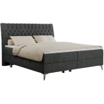 Łóżko kontynentalne MILEN 200x200 - Matana 05 - ciemny szary - OUTLETU