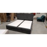 Łóżko kontynentalne MILEN 200x200 - Matana 05 - ciemny szary - OUTLETU