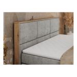 Łóżko kontynentalne ALBERO 2 KING DUO 180x200 - H3 - jasnoszary, struktura