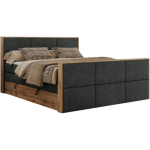 Łóżko kontynentalne ALBERO 2 KING DUO 120x200 - H3 - ciemnoszary, struktura