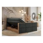 Łóżko kontynentalne ALBERO 2 KING DUO 160x200 - H3 - ciemnoszary, struktura