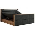 Łóżko kontynentalne ALBERO 2 KING DUO 180x200 - H3 - ciemnoszary, struktura