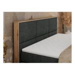 Łóżko kontynentalne ALBERO 2 KING DUO 200x200 - H4 - ciemnoszary, struktura