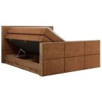 Łóżko kontynentalne ALBERO 2 KING DUO 120x200 - H3 - pomarańczowy, struktura