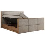 Łóżko kontynentalne ALBERO 2 KING DUO 120x200 - H3 - beżowy, struktura