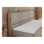 Łóżko kontynentalne ALBERO 2 KING DUO 160x200 - H4 - beżowy, struktura