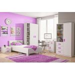 Pojemny regał z szufladami na zabawki i książki do pokoju dziecka - KIDS Biały