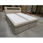 Łóżko kontynentalne GOLD 5 160x200 - Soft 33 - kremowa ekoskóra - OUTLETU