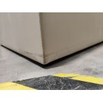 Łóżko kontynentalne GOLD 5 160x200 - Soft 33 - kremowa ekoskóra - OUTLETU