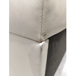 Łóżko kontynentalne GOLD 5 160x200 - Soft 33 - kremowa ekoskóra - OUTLETU