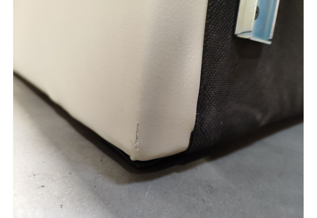 Łóżko kontynentalne GOLD 5 160x200 - Soft 33 - kremowa ekoskóra - OUTLETU