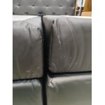 Łóżko kontynentalne VENETO KING 180x200 - Soft 11 - czarna ekoskóra - OUTLETU