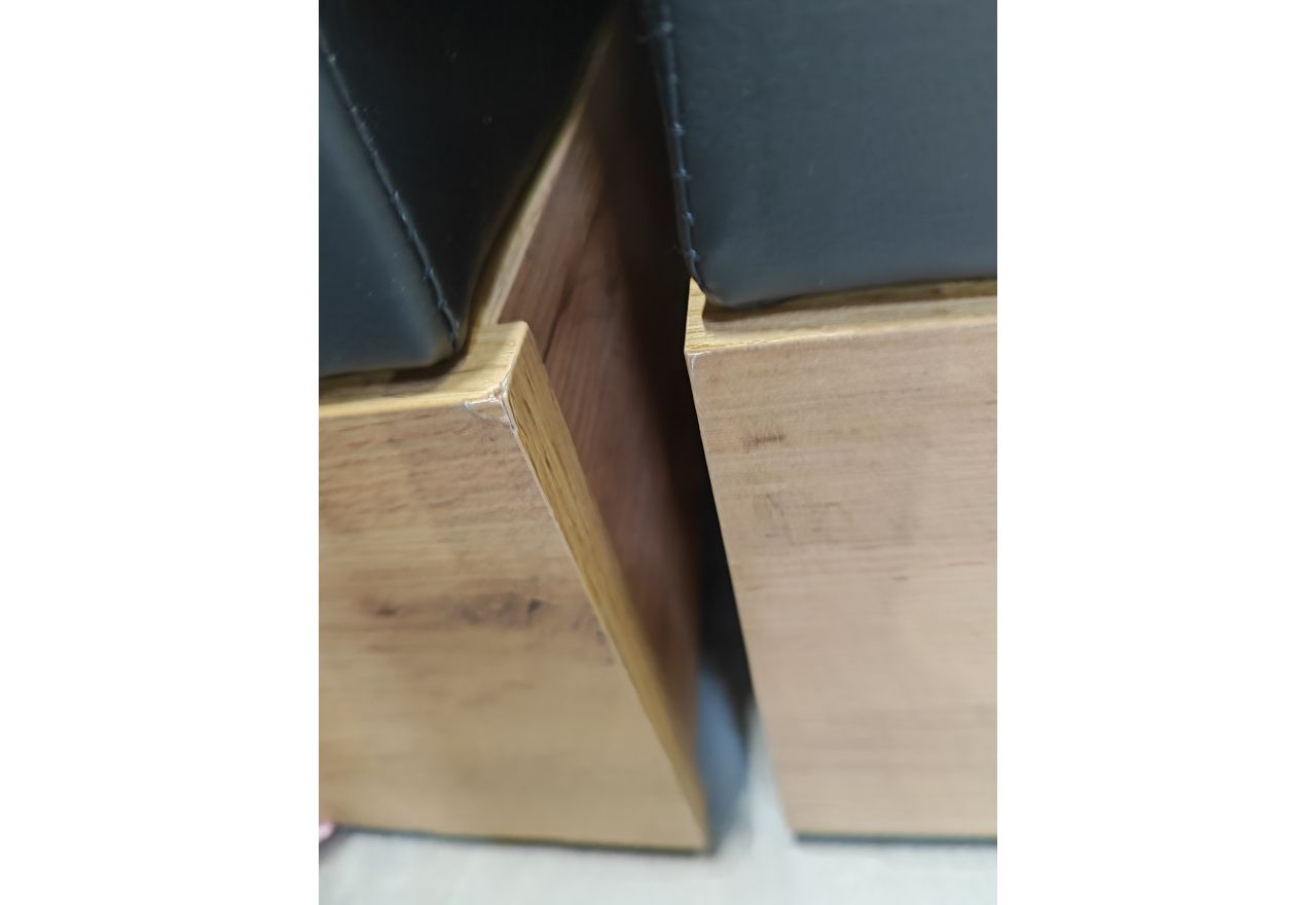 Łóżko kontynentalne VENETO KING 180x200 - Soft 11 - czarna ekoskóra - OUTLETU