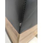 Łóżko kontynentalne VENETO KING 180x200 - Soft 11 - czarna ekoskóra - OUTLETU