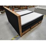 Łóżko kontynentalne VENETO KING 180x200 - Soft 11 - czarna ekoskóra - OUTLETU