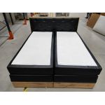 Łóżko kontynentalne VENETO KING 180x200 - Soft 11 - czarna ekoskóra - OUTLETU