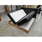 Łóżko kontynentalne VENETO KING 180x200 - Soft 11 - czarna ekoskóra - OUTLETU