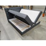 Łóżko kontynentalne MILEN 180x200 - Soft 20 - grafitowa ekoskóra - OUTLETU