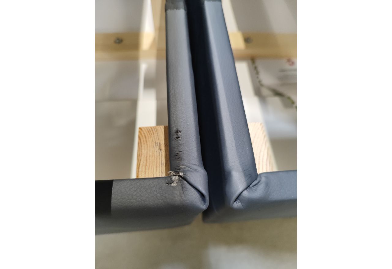 Łóżko kontynentalne MILEN 180x200 - Soft 20 - grafitowa ekoskóra - OUTLETU