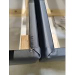 Łóżko kontynentalne MILEN 180x200 - Soft 20 - grafitowa ekoskóra - OUTLETU