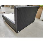 Łóżko kontynentalne MILEN 180x200 - Soft 20 - grafitowa ekoskóra - OUTLETU