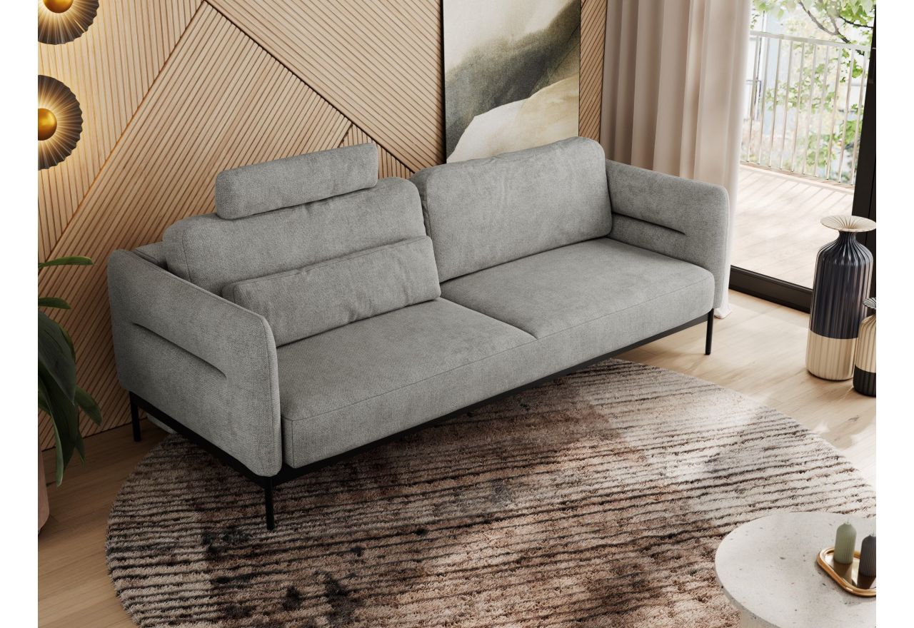 Sofa SALENTO - jasnoszary, struktura