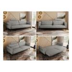 Sofa SALENTO - jasnoszary, struktura