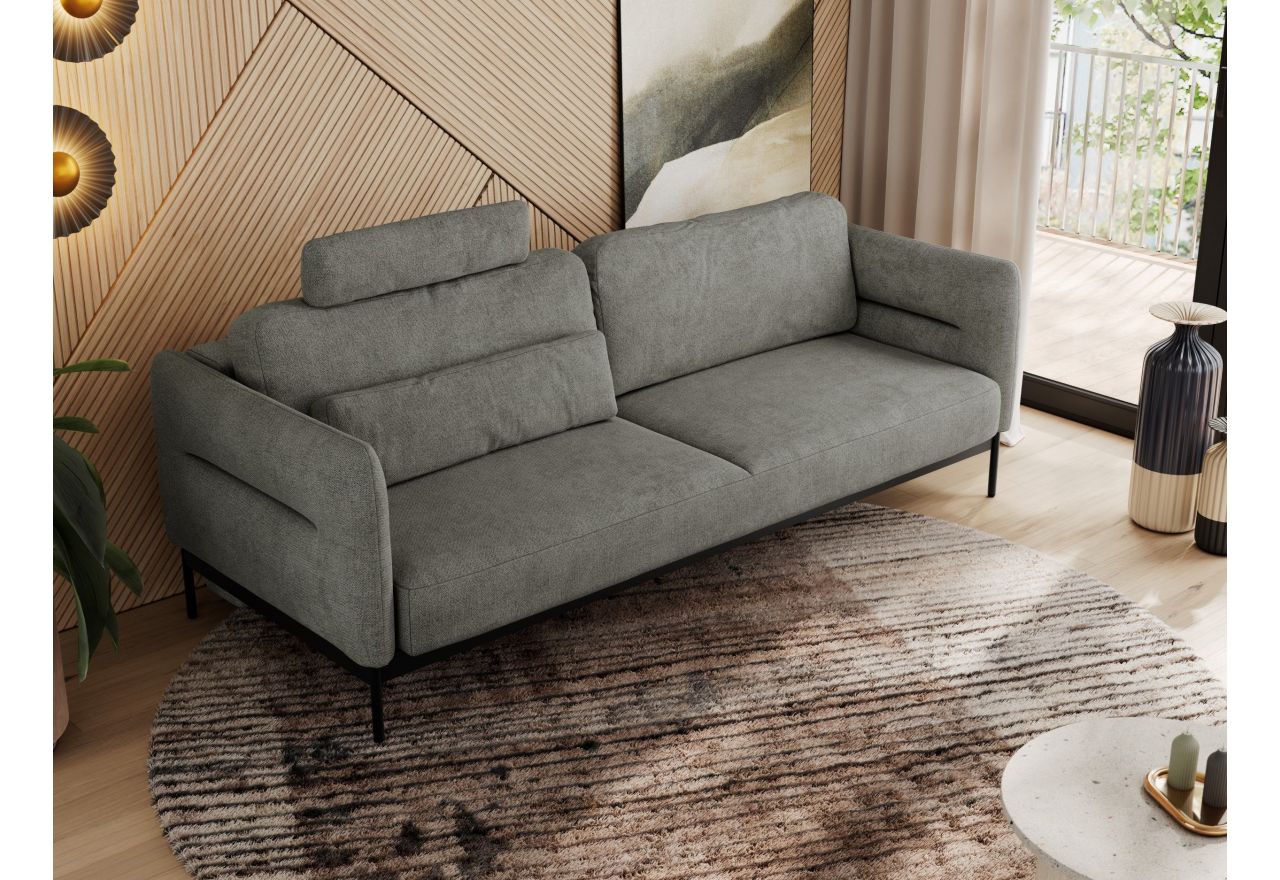 Sofa SALENTO - szary, struktura