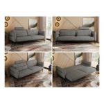 Sofa SALENTO - szary, struktura