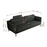 Sofa SALENTO - ciemnoszary, struktura