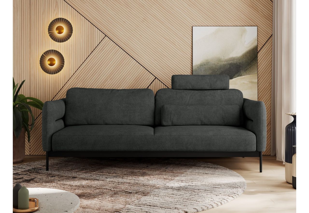Sofa SALENTO - ciemnoszary, struktura