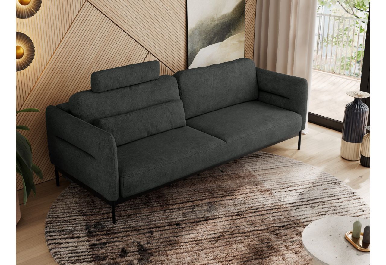 Sofa SALENTO - ciemnoszary, struktura