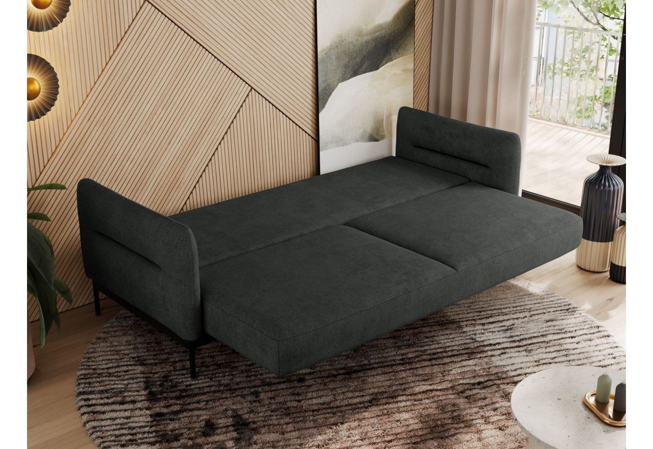 Sofa SALENTO - ciemnoszary, struktura