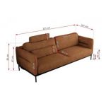 Sofa SALENTO - pomarańczowy, struktura