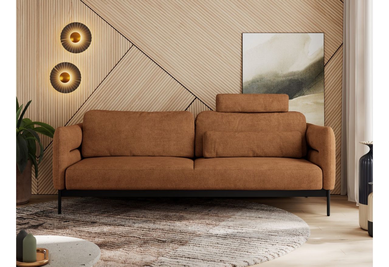 Sofa SALENTO - pomarańczowy, struktura