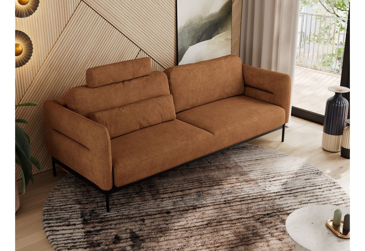 Sofa SALENTO - pomarańczowy, struktura