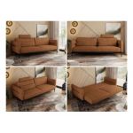 Sofa SALENTO - pomarańczowy, struktura