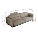 Sofa SALENTO - beżowy, struktura