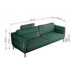 Sofa SALENTO - zielony, struktura