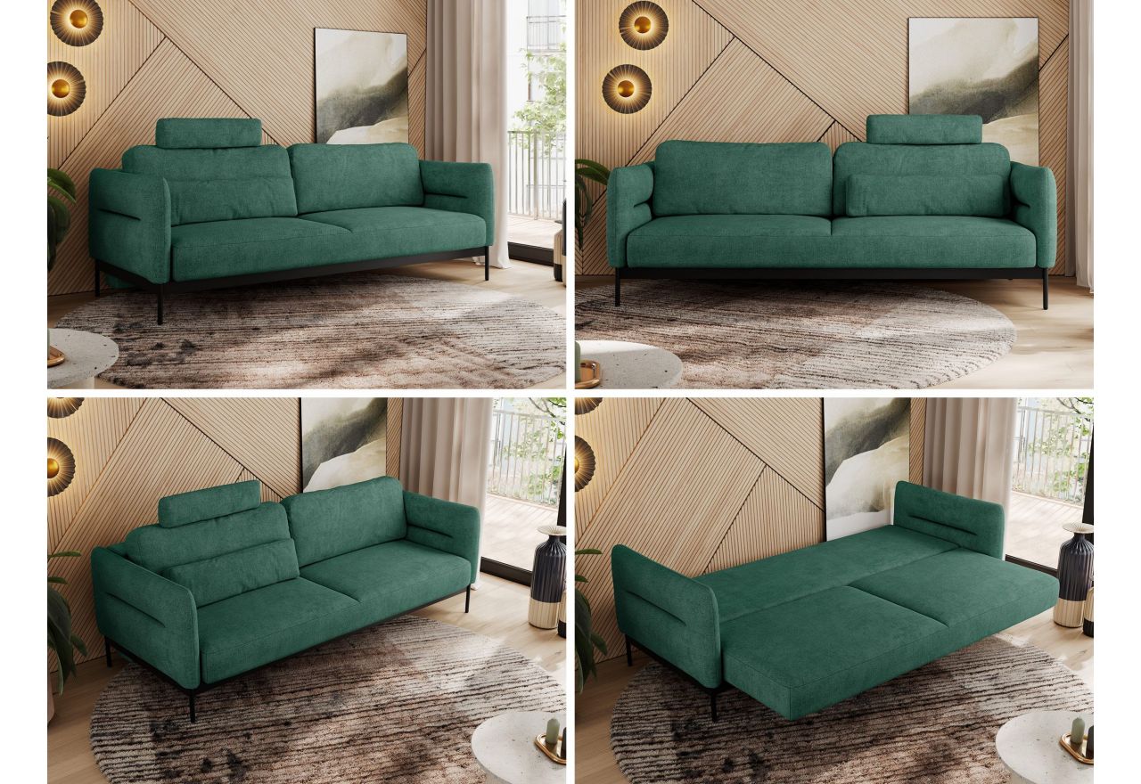 Sofa SALENTO - zielony, struktura