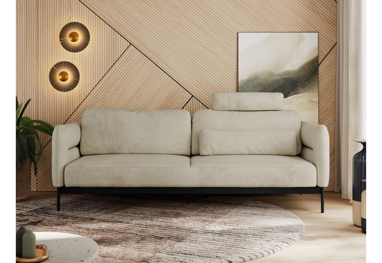 Sofa SALENTO - beżowy, welwet