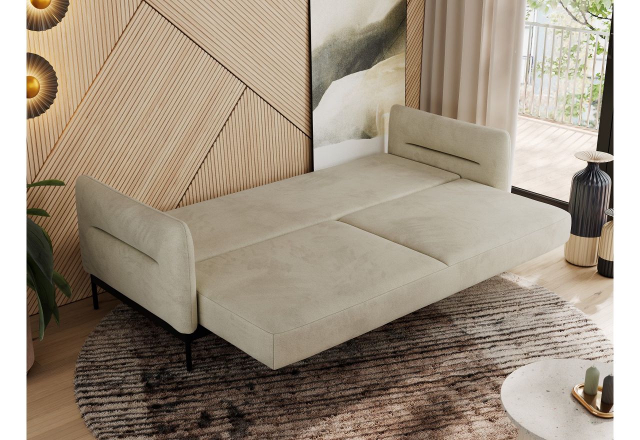 Sofa SALENTO - beżowy, welwet