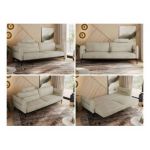 Sofa SALENTO - beżowy, welwet