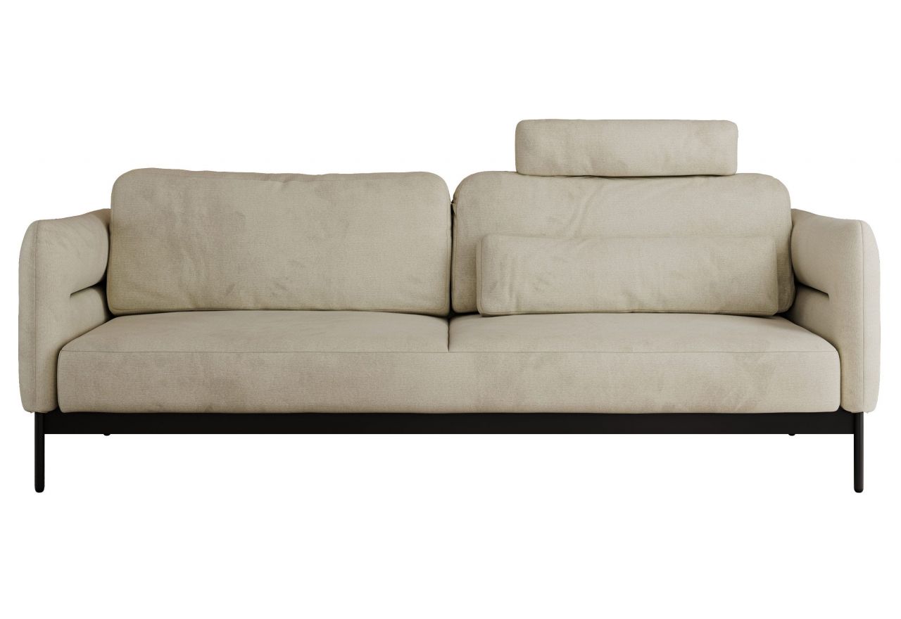 Sofa SALENTO - beżowy, welwet