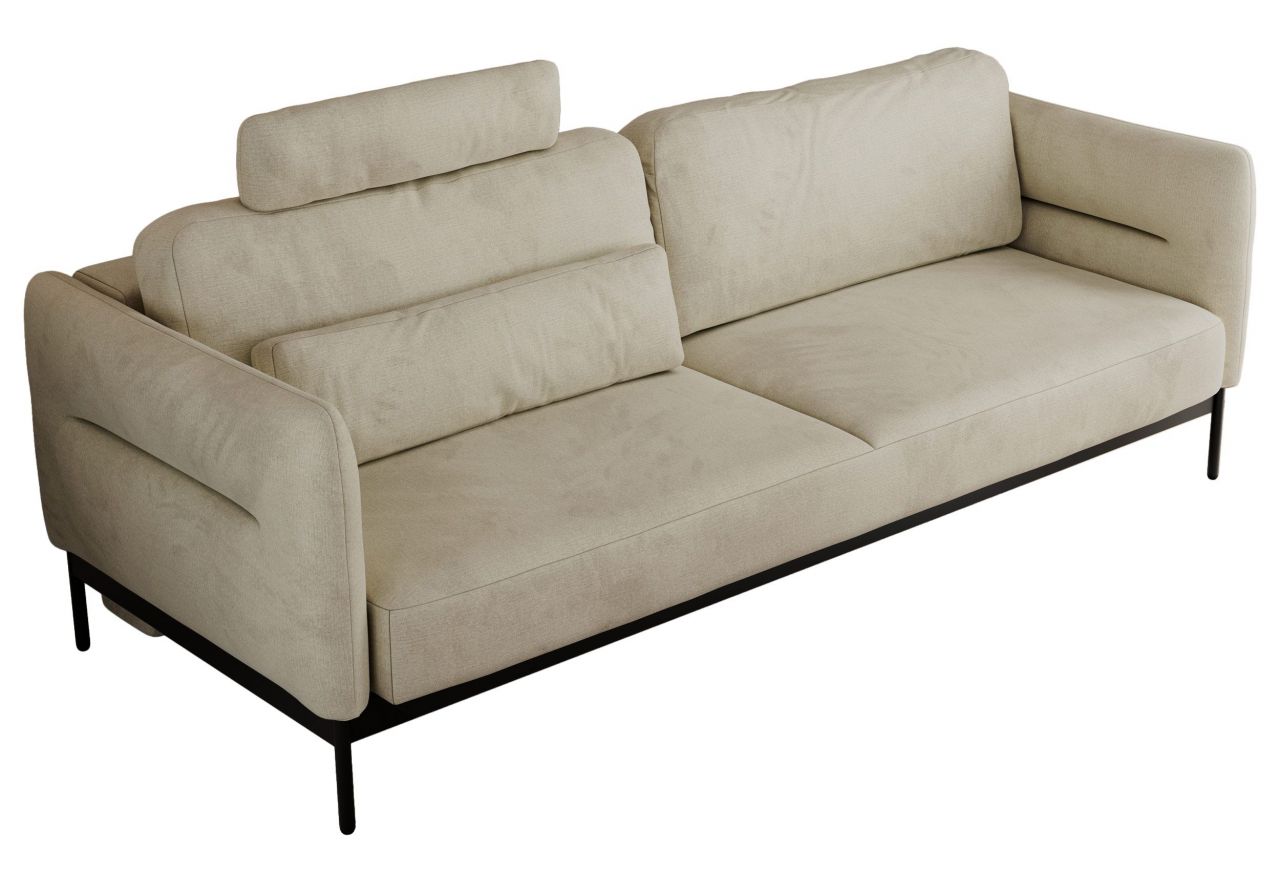 Sofa SALENTO - beżowy, welwet