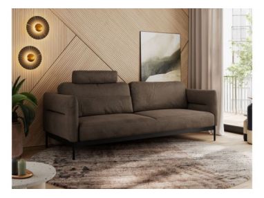 Sofa SALENTO - brązowy, welwet