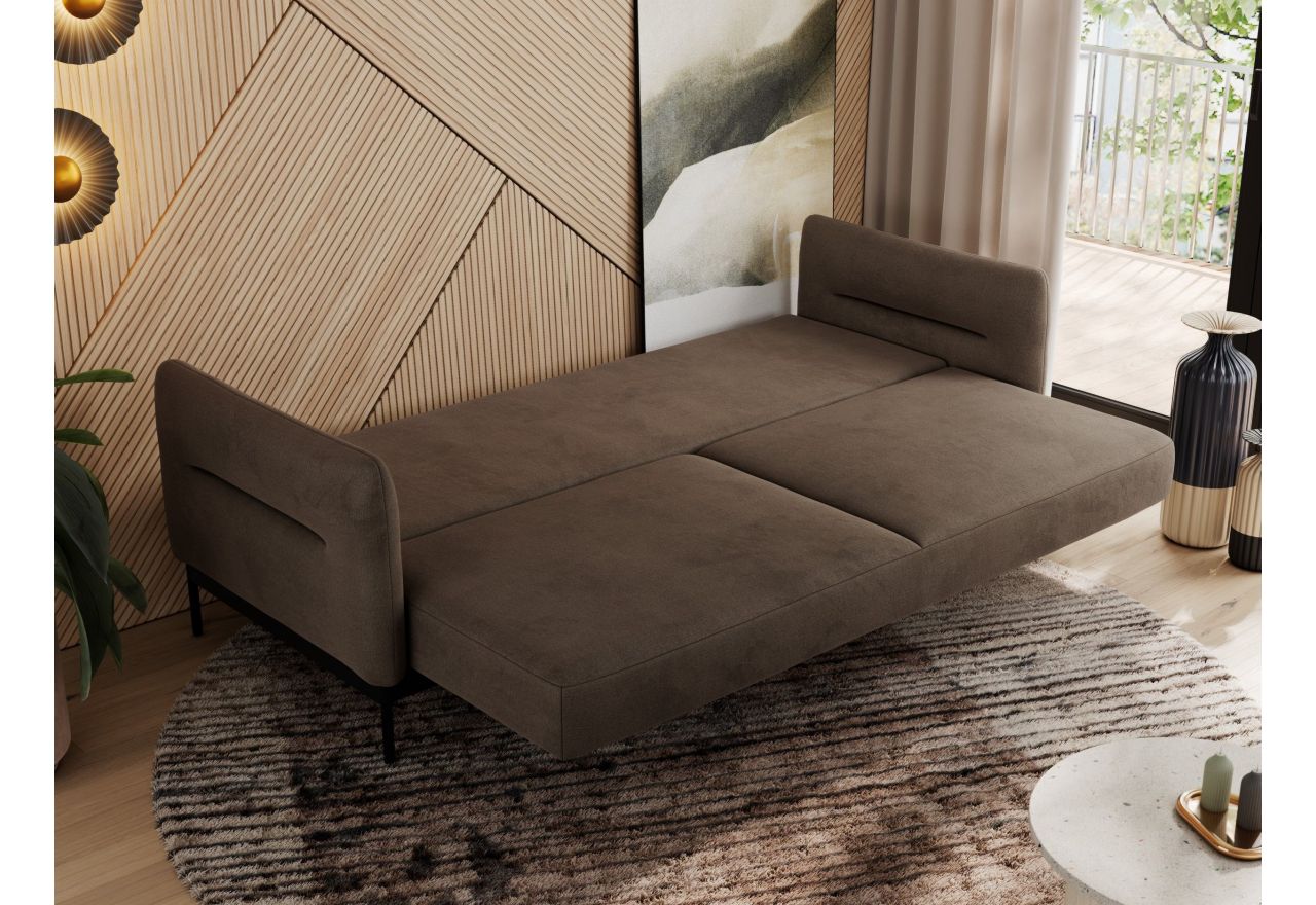 Sofa SALENTO - brązowy, welwet