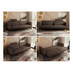 Sofa SALENTO - brązowy, welwet